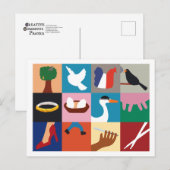 12 dagen van het Briefkaart van de Vakantie van (Voorkant / Achterkant)