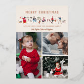 12 dagen van kerst ecru Foto Vakantie Kaart (Voorkant)