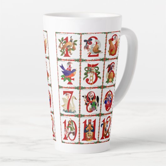 12 dagen van kerst Latte Mok (Rechterhoek)