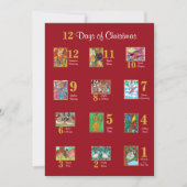 12 Dagen van Kerst Leuke Dierentypografie Custom Feestdagenkaart (Voorkant)