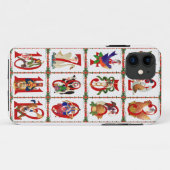 12 dagen van Kerst Quilt Print Cadeaus Case-Mate iPhone Case (Achterkant (horizontaal))