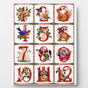 12 dagen van Kerst Quilt Print Cadeaus Fotoplaat
