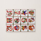 12 dagen van Kerst Quilt Print Cadeaus Legpuzzel (Horizontaal)