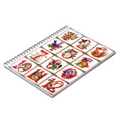 12 dagen van Kerst Quilt Print Cadeaus Notitieboek (Linkerzijde)