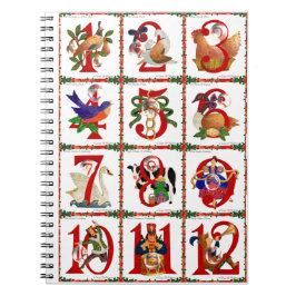 12 dagen van Kerst Quilt Print Cadeaus Notitieboek