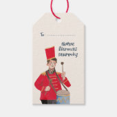 12 dagen van Kerstmis 12 trommelaars trommelen Cadeaulabel (Voorkant)