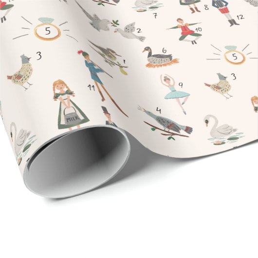 12 dagen van Kerstmis Cadeaupapier (Rol Hoek)