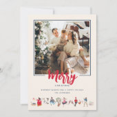 12 Dagen van Kerstmis ecru Foto Feestdagenkaart (Voorkant)