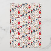 12 Dagen van Kerstmis ecru Foto Folie Feestdagenkaart (Achterkant)