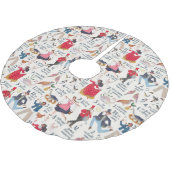 12 Dagen van Kerstmis ecru Traditionele Classic Kerstboom Rok (Gekanteld)