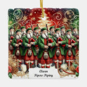 12 Dagen van Kerstmis Elf Pipers Piping Keramisch Ornament (Voorkant)