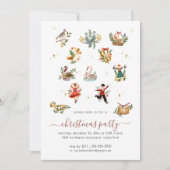 12 dagen van Kerstmis | Feestdag uitnodiging (Voorkant)