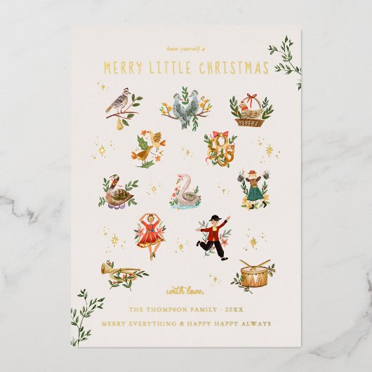 12 dagen van Kerstmis | Foto Vakantie Kaart (Voorkant)