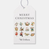 12 dagen van Kerstmis Gepersonaliseerde Gift Label Cadeaulabel (Voorkant)