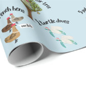 12 Dagen van Kerstmis Grappige Cartoon Pun Cadeaupapier (Rol Hoek)