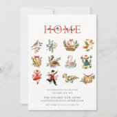 12 dagen van Kerstmis Housewarming Party Kaart (Voorkant)