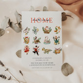 12 dagen van Kerstmis Housewarming Party Kaart