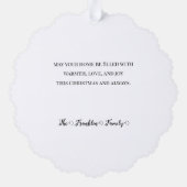  12 dagen van Kerstmis Klok Gezicht Ornament Kaart (Achterkant)