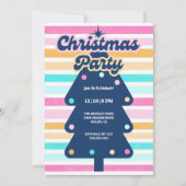 12 dagen van Kerstmis op het strand Retro Party Kaart (Voorkant)