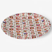 12 dagen van Kerstmis Quilt Print Papieren servett Bordje (Gekanteld)