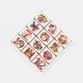 12 dagen van Kerstmis Quilt Print Papieren servett Servet (Hoek)