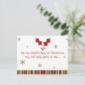 12 dagen van Kerstmis Redneck Feestdagenkaart (Staand voorkant)