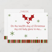 12 dagen van Kerstmis Redneck Feestdagenkaart (Voorkant / Achterkant)