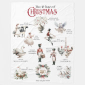 12 Dagen van Kerstmis Thema Winter Deken (Voorkant)