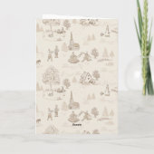 12 dagen van Kerstmis Toile Gevouwen Vakantiefoto Kaart (Achterkant)