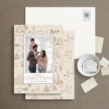 12 dagen van Kerstmis Toile Holiday Photo Card