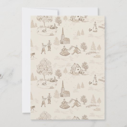 12 dagen van Kerstmis Toile Holiday Photo Card Kaart (Achterkant)