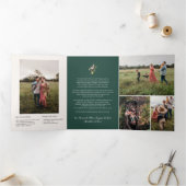 12 dagen van Kerstmis | Vakantie 5 Foto Drieluik Uitnodiging (Binnen)