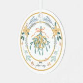 12 dagen van Kerstmis Vijf gouden ringen Metalen Ornament (Voorkant links)