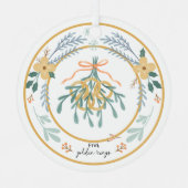 12 dagen van Kerstmis Vijf gouden ringen Metalen Ornament (Voorkant)