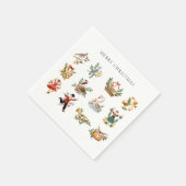 12 Dagen van Kerstmis Vrolijk Kerstfeest Servet (Hoek)