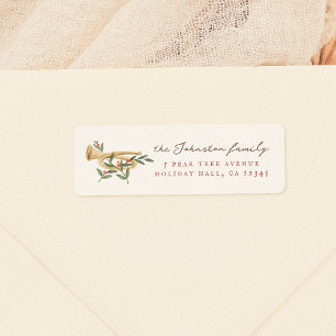 12 dagen van Kersttrompet familienaam Etiket