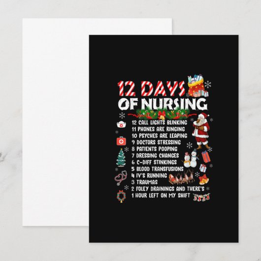 12 Dagen van vernevelend stethoscoop RN & LPN verp Kaart (Voorkant / Achterkant)