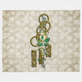 12 dagen van vijf kerst-gouden Rings Fleece Deken (Voorkant (Horizontaal))