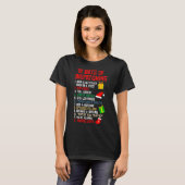 12 dagen versturen van kerstpyjama Kerstmis verzen T-shirt (Voorkant volledig)