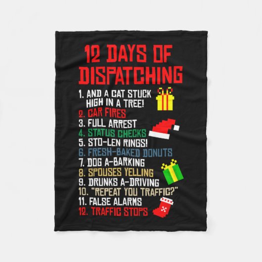 12 dagen verzending van een X-mas kerstcadeaubon Fleece Deken (Voorkant)