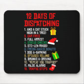 12 dagen verzending van een X-mas kerstcadeaubon Muismat (Voorkant)