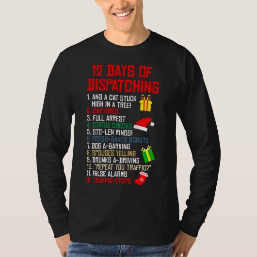 12 dagen verzending van een X-mas kerstcadeaubon T-shirt (Voorkant)