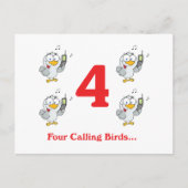 12 dagen vier met de vogels briefkaart (Voorkant)