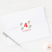 12 dagen vier roepende vogels ronde sticker (Envelop)