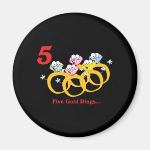 12 dagen vijf gouden ringen magneet