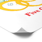 12 dagen vijf goudringen poster (Hoek)