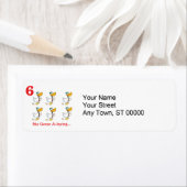 12 dagen zes ganzen a-legering etiket (Insitu)