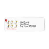 12 dagen zes ganzen a-legering etiket (Voorkant)