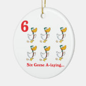 12 dagen zes ganzen a-legering keramisch ornament (Links)