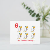 12 dagen zes ganzen leggen briefkaart (Staand voorkant)